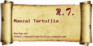 Maszal Tertullia névjegykártya